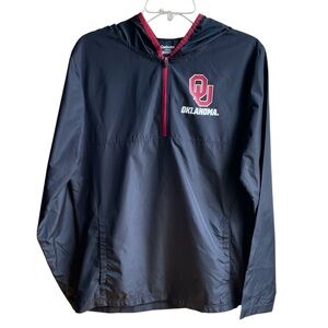 OU 1/4 Zip Pullover Rain Jacket Wind Breaker small
